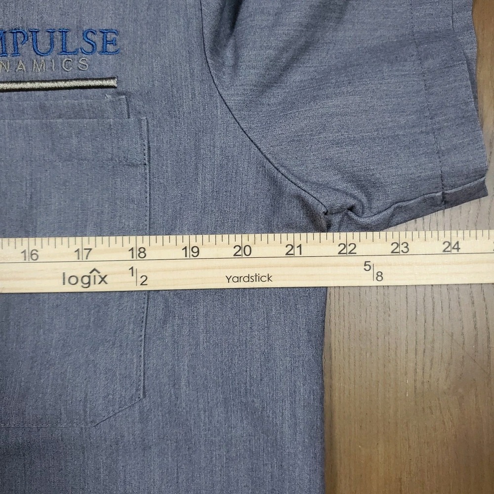 FIGS Scrub Top Mens Large Gray Leon V-Neck Pocket Technical Collection SM1500 - Picture 3 of 8